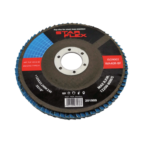 Star Flex – disque à lamelles plat T27 125 mm zircone granulation 40 INOX 000-968 (1)