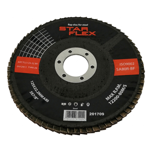 Disque à lamelles Star Flex courbé T29 125 mm pour acier – grain 80 000-973 (1)