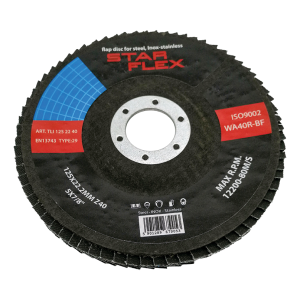 Star Flex – disque à lamelles zirconium T29 125 mm grain 40 pour acier inoxydable