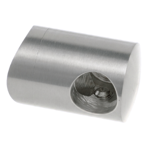 PSG support d'extrémité gauche pour balustrade pour tige Ø 16 mm sur tube 42,4 mm – acier inoxydable satiné