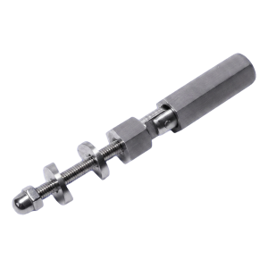 PSG support articulé pour câble ø 6 mm – fixation sur tube 42,4 mm ou surface plane, AISI 304 satiné