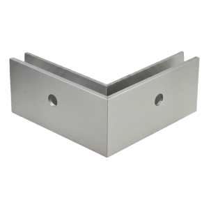 Profil d'angle U externe PSG pour garde-corps tout-verre 200×119×47 mm – fixation latérale