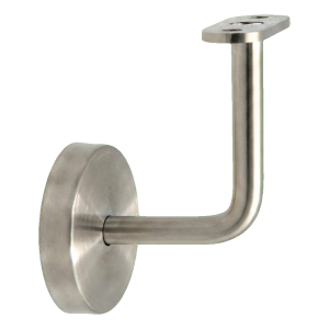 Fixation murale pour main courante avec rosace AISI 304 – pour surface plane, Ø 70 mm, satiné