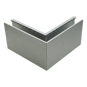 PSG Profil U d'angle extérieur pour garde-corps tout verre 200×120×45 mm – aluminium satiné