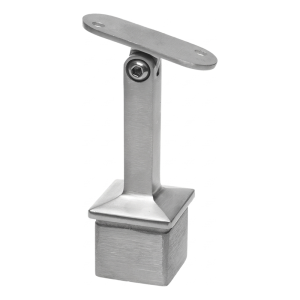 PSG support de main courante plate articulé collé sur poteau 40x40 mm AISI 304 satiné