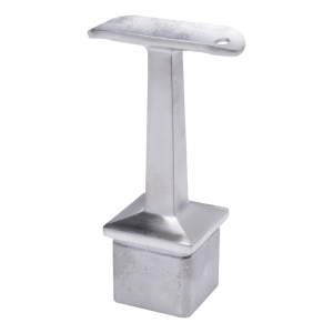Support main courante PSG balustrade inox 42,4 mm pour poteau 40x40 mm – collé, satiné