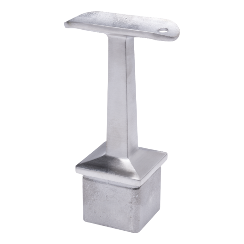 Support main courante PSG balustrade inox 42,4 mm pour poteau 40x40 mm – collé, satiné 001-046 (1)