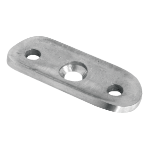 Platine de montage pour main courante 42,4 mm – acier inoxydable AISI 304, satiné, 64×24×4 mm