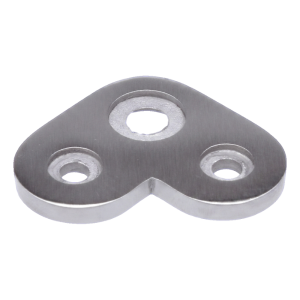 Postal – équerre de montage d'angle pour main courante plate 43×43×4 mm AISI 304 satiné