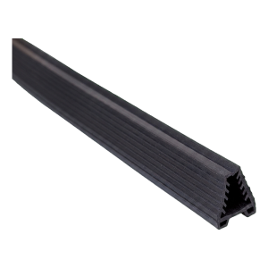 Joint d'étanchéité pour main courante sur verre 16–17,5 mm, profil 24x24 mm, longueur 5 m