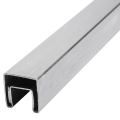 PSG Main courante rapportée sur verre 40x40 mm AISI 304 satiné – 2500 mm 001-082 (1)