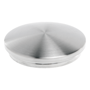 Bouchon bombé à enfoncer pour tube de garde-corps Ø42,4 mm – acier inoxydable AISI 304 satiné