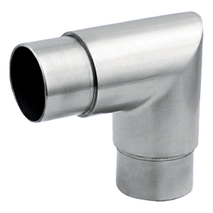 Coude à angle vif de balustrade 90° collé ⌀42,4 mm – acier inoxydable AISI 304 satiné