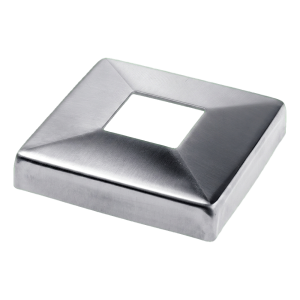 Rosace de masquage carrée pour profilé 40x40 mm – acier inoxydable AISI 304 satiné