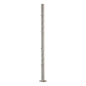 PINOX poteau de balustrade d'angle Ø 42,4 mm non équipé – acier inoxydable, satiné