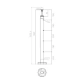 PSG Poteau de balustrade intermédiaire traversant ø 42,4 mm AISI 304 – 4 supports, satiné 001-204 (4)