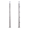 PSG poteau de balustrade passant Ø42,4 mm en acier inoxydable AISI 304 – 4 supports Ø12, montage au sol 001-207 (1)