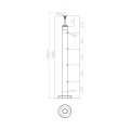 PSG poteau de balustrade passant Ø42,4 mm en acier inoxydable AISI 304 – 4 supports Ø12, montage au sol 001-207 (4)