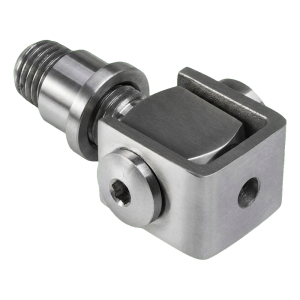 Charnière réglable à souder M12 – acier inoxydable AISI 304, satiné