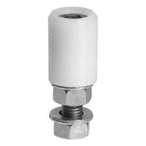 PSG galet de guidage pour portails Ø 25 mm blanc avec tige M12