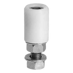 PSG galet guide FI 33 mm blanc pour portails coulissants