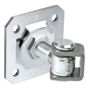 Comunello – charnière réglable pour portails battants M20, platine 100×100 mm