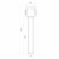 Charnière réglable longue pour portails à vantaux M18 acier galvanisé 001-343 (5)