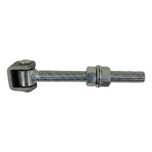 Paumelle réglable de portail à visser M18 en acier – longue L180 mm