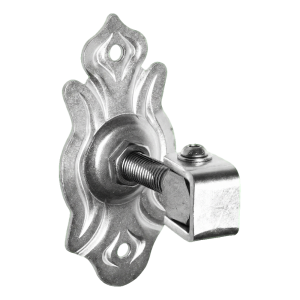 Charnière réglable PSG pour portail avec plaque décorative M16 155×80 mm galvanisée