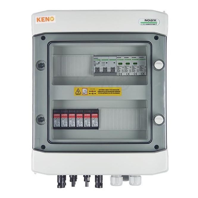Boîte de jonction avec parafoudre DC + AC, 1000V type 1+2, 2 x chaîne PV, 2 x MPPT // ogr. AC type 1+2, 20A 3-F type SH-214 DCAC
